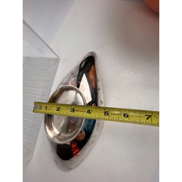 Reed & Barton Prip Silverplate Atomic MCM Freeform 11-1/2" x 5" Bowl Candy Dish - Picture 8 of 12